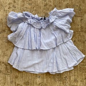 Zara gauzy layered top size S NWOT